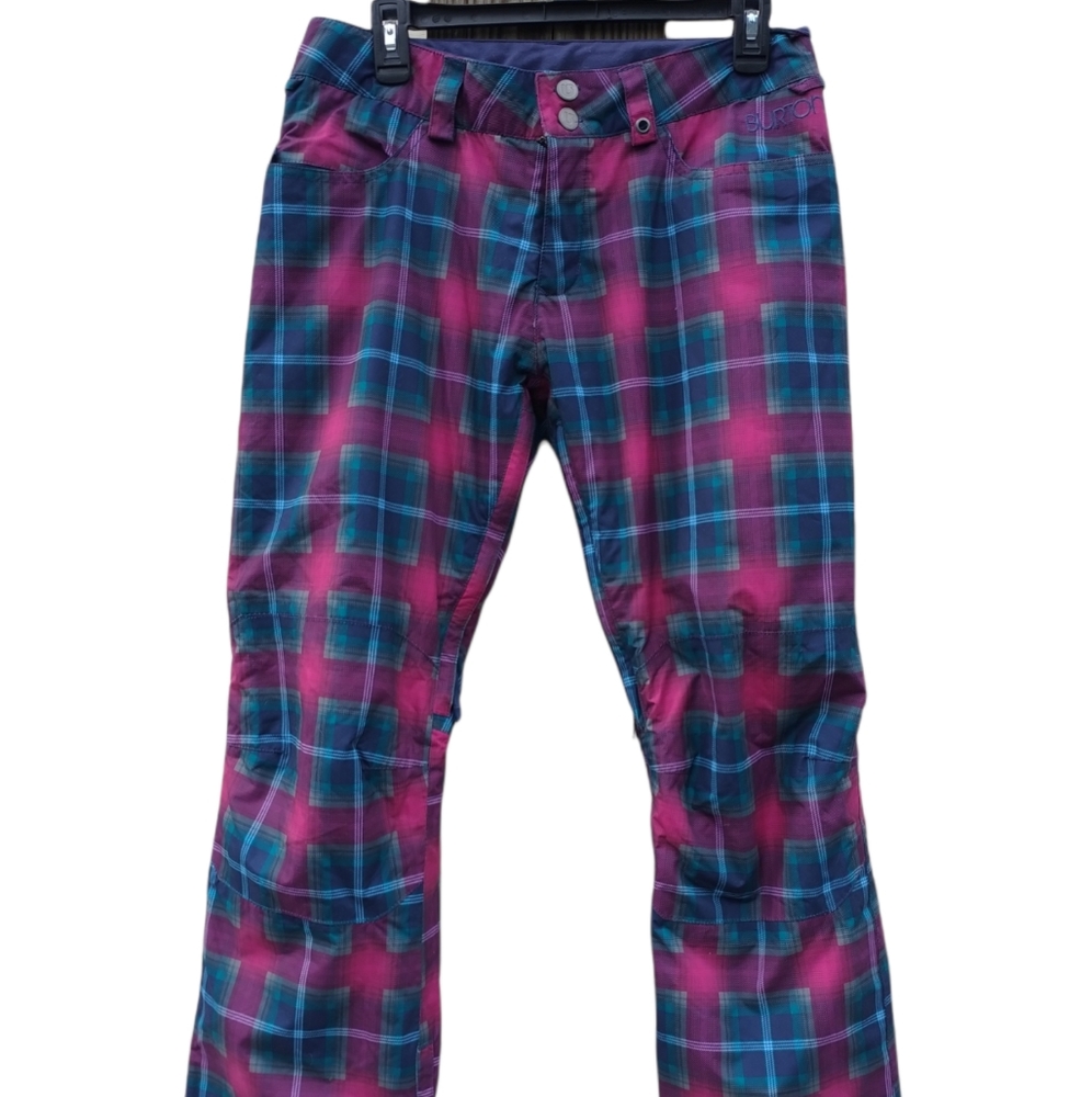 Burton Dry ride plaid snowboard ski pants adjustable waist size S